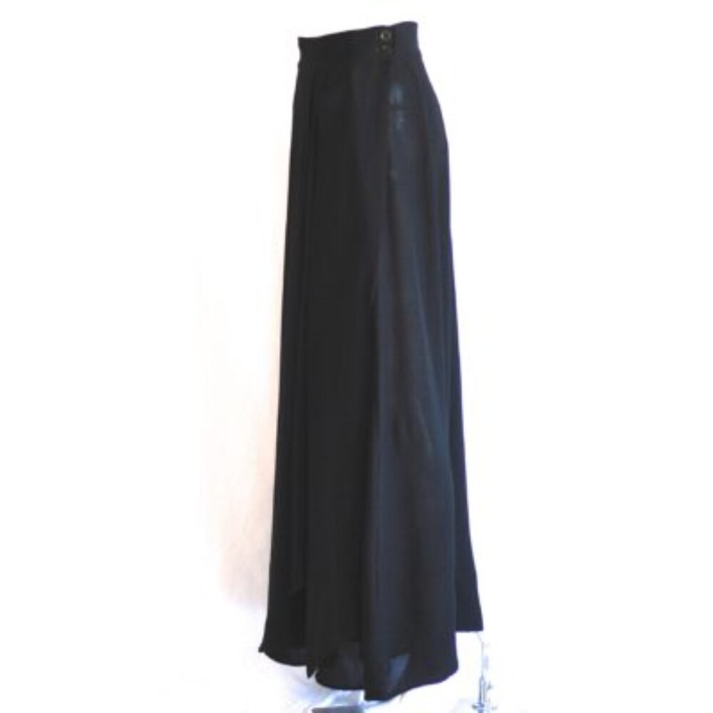 1940's Layered Crepe Black Maxi Skirt - Canada - Picture 2 of 4
